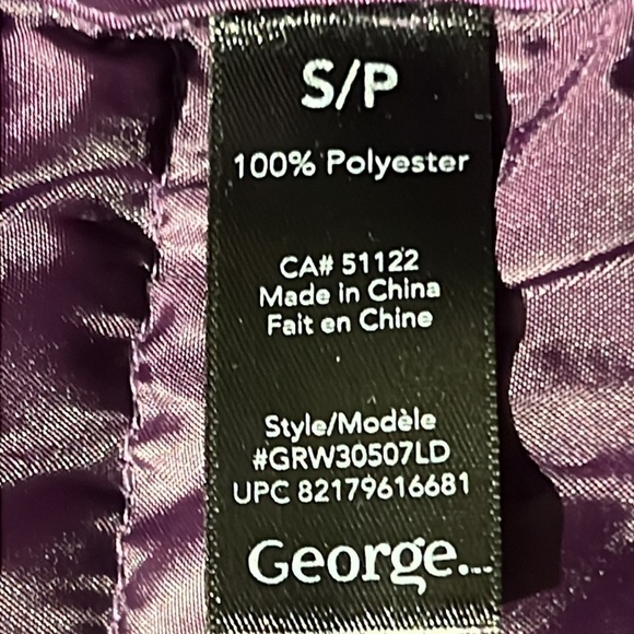 George Women's Puffer Jacket S Winter Purple Long - Picture 9 of 14